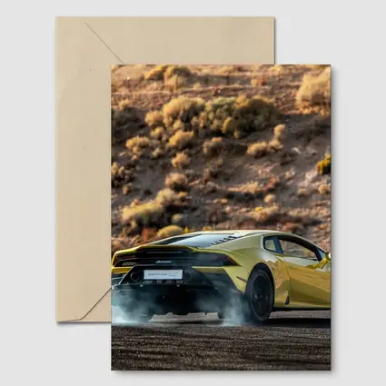 Lamborghini Huracan Yellow Desert Burnout Scene