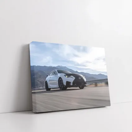 Lexus RC F White Sports Car Mountain Road
