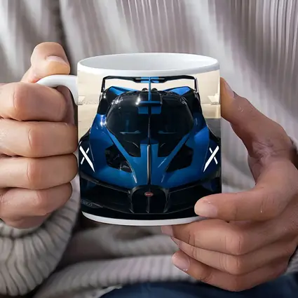 Bugatti Bolide Blue Supercar Garage Shot