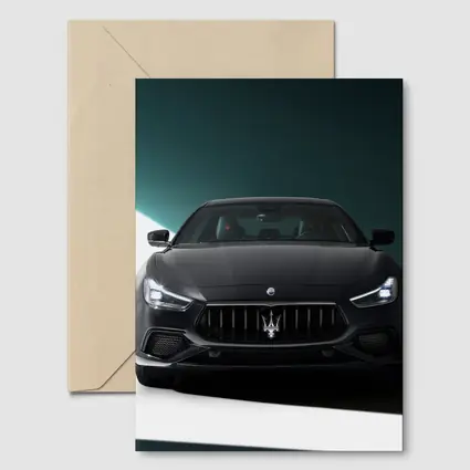 Maserati Ghibli Black Front Studio Shot