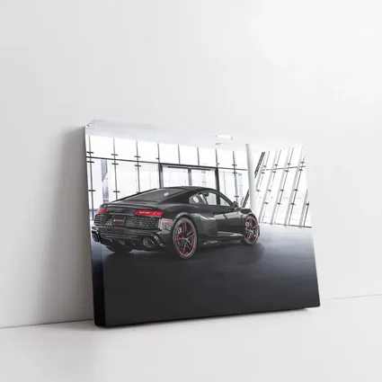 Audi R8 Black Coupe Indoor Showroom
