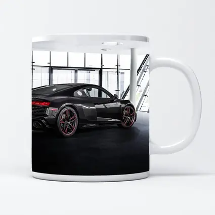 Audi R8 Black Coupe Indoor Showroom