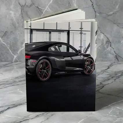 Audi R8 Black Coupe Indoor Showroom