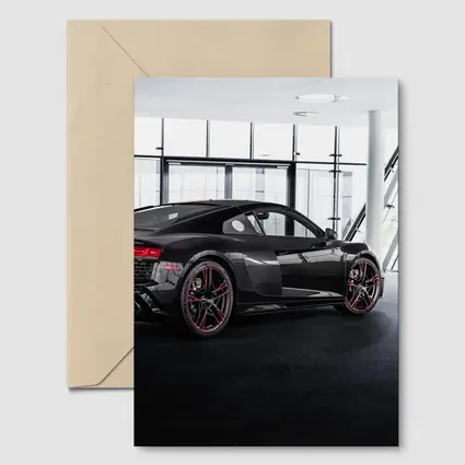 Audi R8 Black Coupe Indoor Showroom