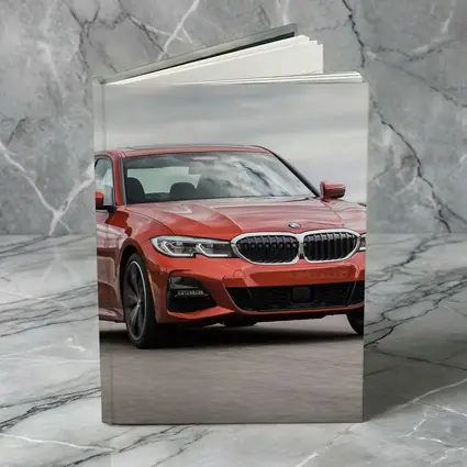 BMW 3 Series Red Sedan On Road