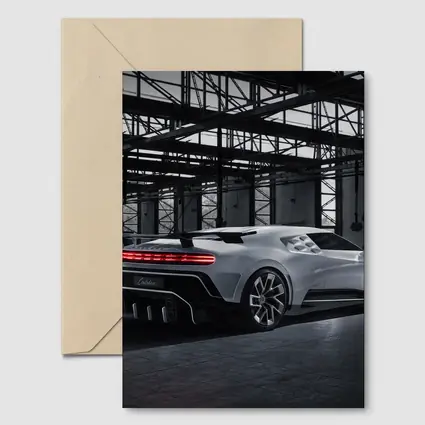 Bugatti Centodieci Silver Hypercar Industrial Warehouse