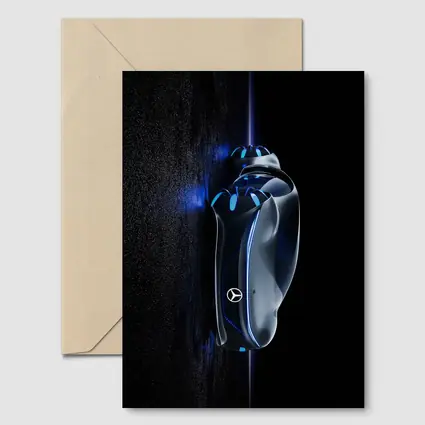 Mercedes Futuristic Concept Car Key Dark Background