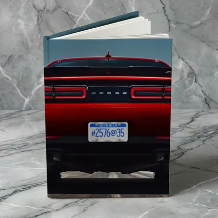 Dodge Challenger Rear View Red Muscle Car