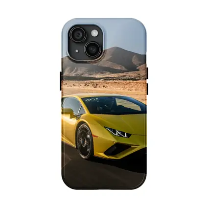 Lamborghini Huracan Yellow Desert Road Drive