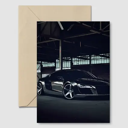 Audi R8 Black Supercar Dark Warehouse