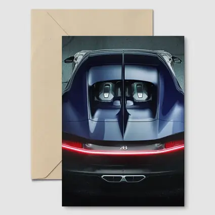 Bugatti Chiron Rear View Dark Asphalt