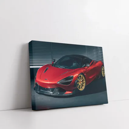 McLaren 720S Red Gold Wheels Garage