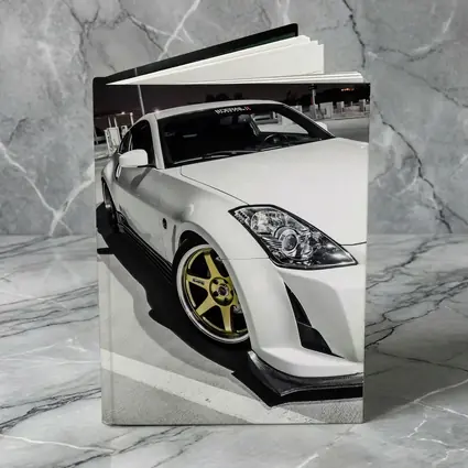 Nissan 350Z White Modified Night Parking Lot