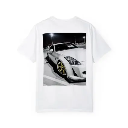 Nissan 350Z White Modified Night Parking Lot