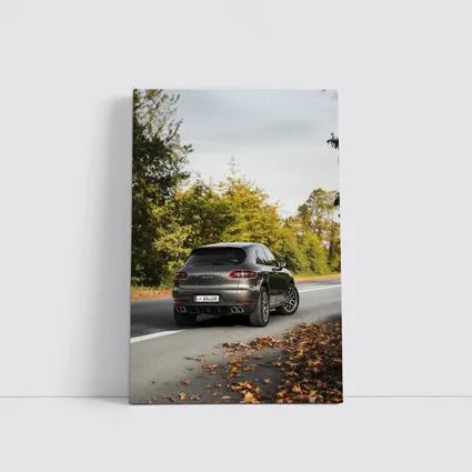 Porsche Macan S on Autumn Road