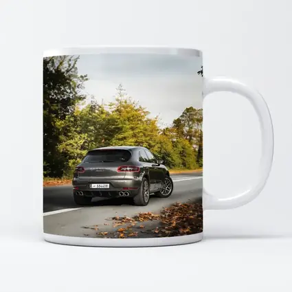 Porsche Macan S on Autumn Road