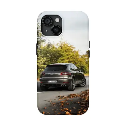 Porsche Macan S on Autumn Road
