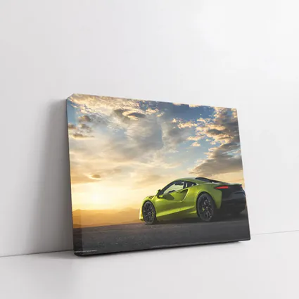 McLaren Artura Lime Green Sunset Sky