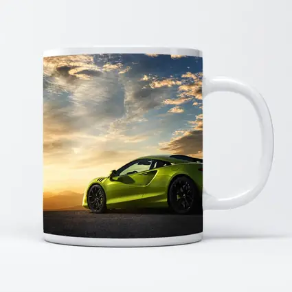 McLaren Artura Lime Green Sunset Sky