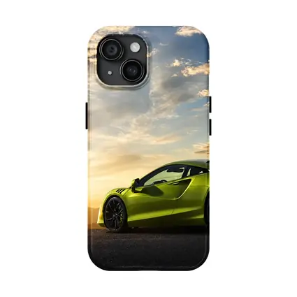 McLaren Artura Lime Green Sunset Sky