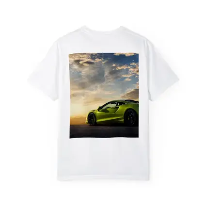McLaren Artura Lime Green Sunset Sky