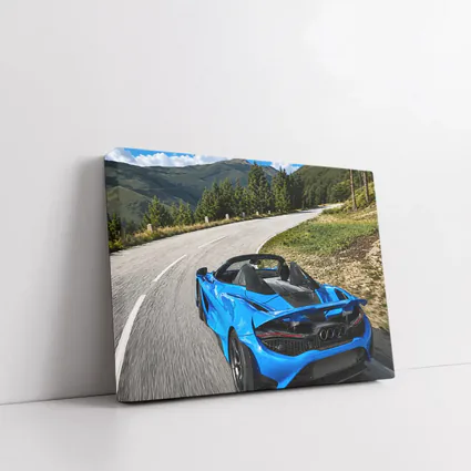 McLaren 765LT Spider Blue Mountain Road