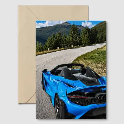 McLaren 765LT Spider Blue Mountain Road