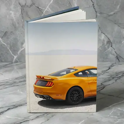 Ford Mustang GT Orange Salt Flats Desert