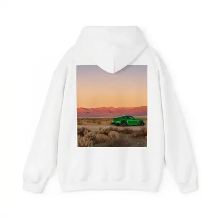 Porsche 911 Green Desert Sunset Mountains