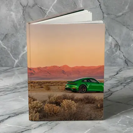 Porsche 911 Green Desert Sunset Mountains