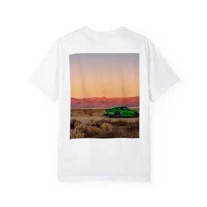 Porsche 911 Green Desert Sunset Mountains