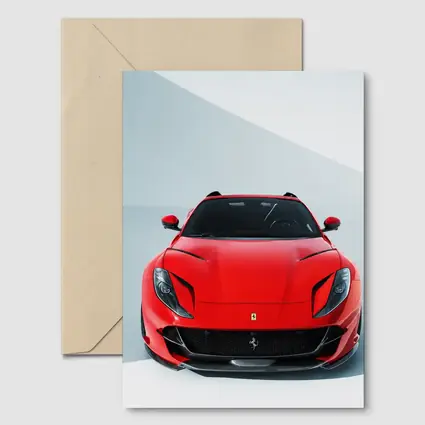 Ferrari 812 Superfast Red Minimal Studio