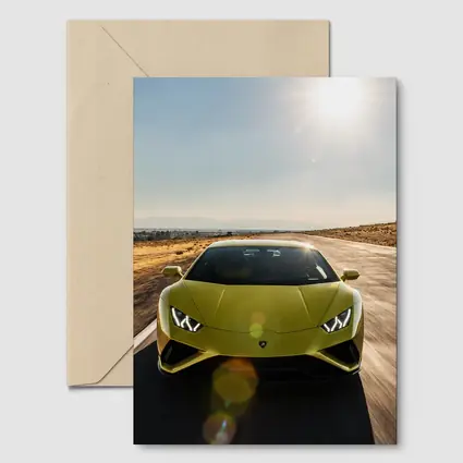 Lamborghini Huracan Green Desert Road Drive