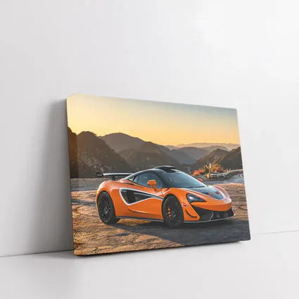 McLaren 570S Orange Supercar Mountain Sunset