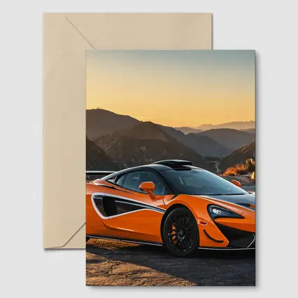McLaren 570S Orange Supercar Mountain Sunset