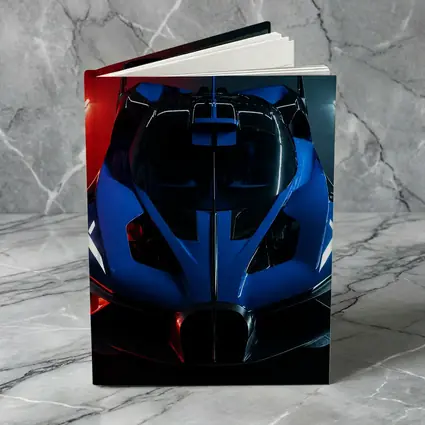 Bugatti Bolide Blue Supercar Neon Studio
