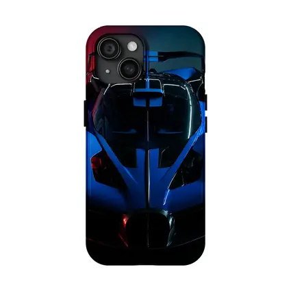 Bugatti Bolide Blue Supercar Neon Studio