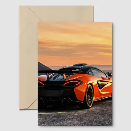 McLaren 620R Orange Supercar City Sunset