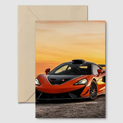 McLaren 620R Orange Supercar Sunset Sky