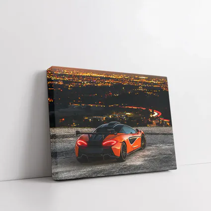 McLaren 600LT Orange City Night Overlook