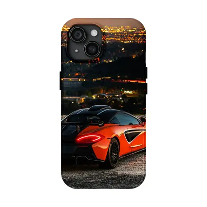 McLaren 600LT Orange City Night Overlook