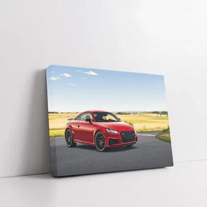Audi TT RS Red Coupe Countryside Road