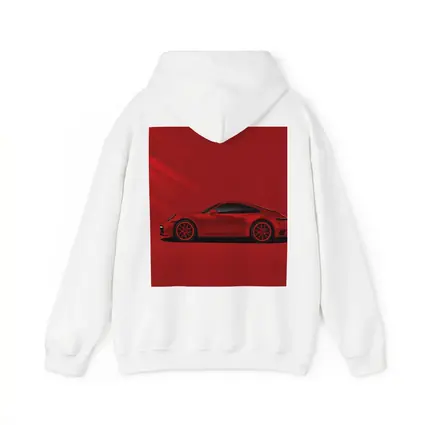 Red Porsche 911 Minimal Bold Red Background