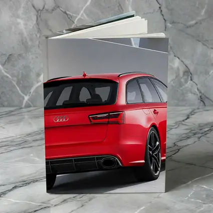Audi RS6 Red Rear Concrete Architecture