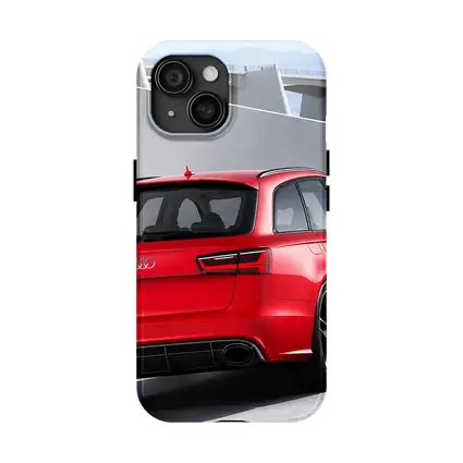 Audi RS6 Red Rear Concrete Architecture