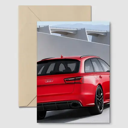 Audi RS6 Red Rear Concrete Architecture