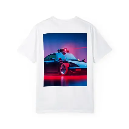 Porsche 911 Black Neon Cyberpunk Laser Art