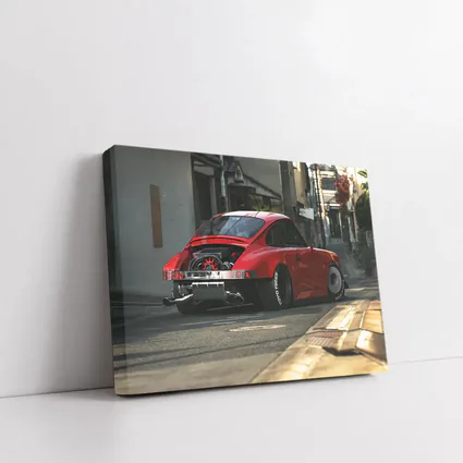 Porsche 911 Red Stance Japanese Street