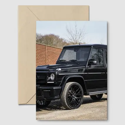 Mercedes G Class Black SUV Parking Lot