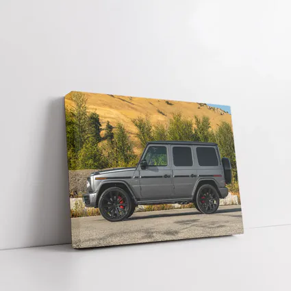 Mercedes G-Class Gray SUV Mountain Backdrop